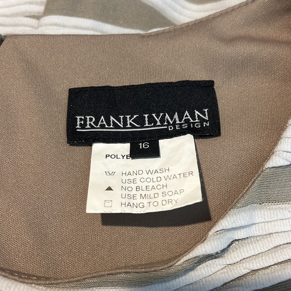Franklyman design USA cream white stretch dress - Picture 8 of 9